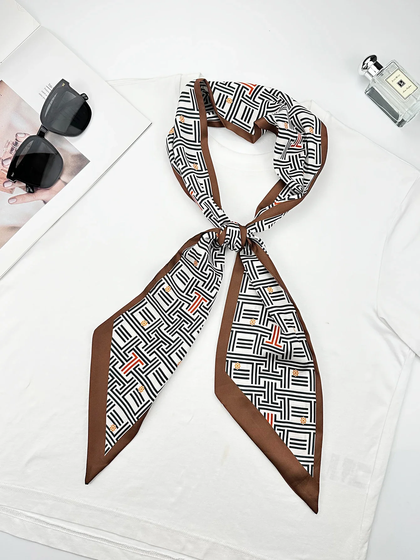 Luxury Geometry Skinny Silk Sc - đánh giá và giá Women Fashion Necktie