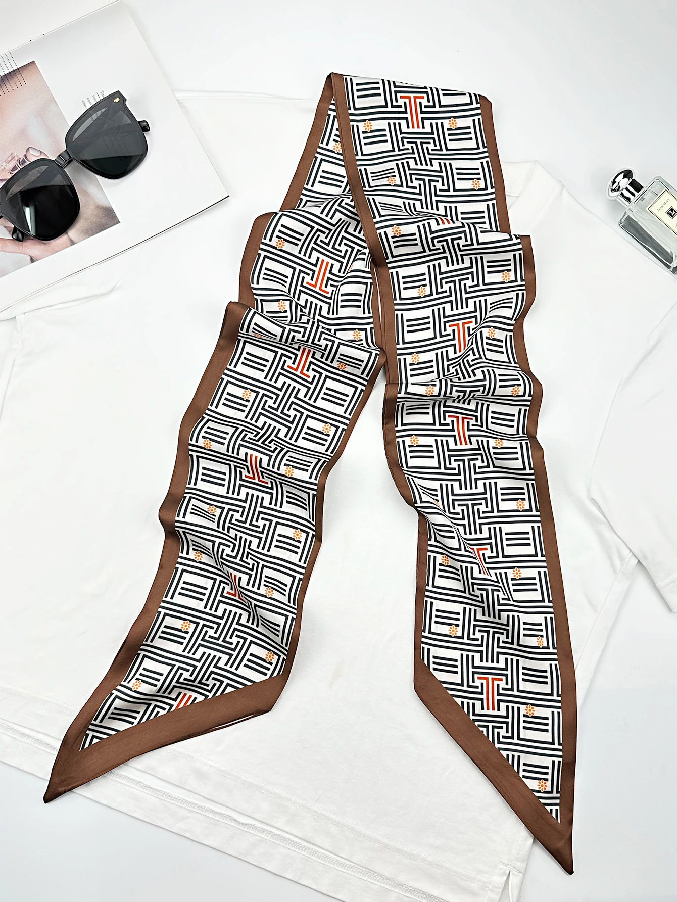 Luxury Geometry Skinny Silk Sc - đánh giá và giá Women Fashion Necktie