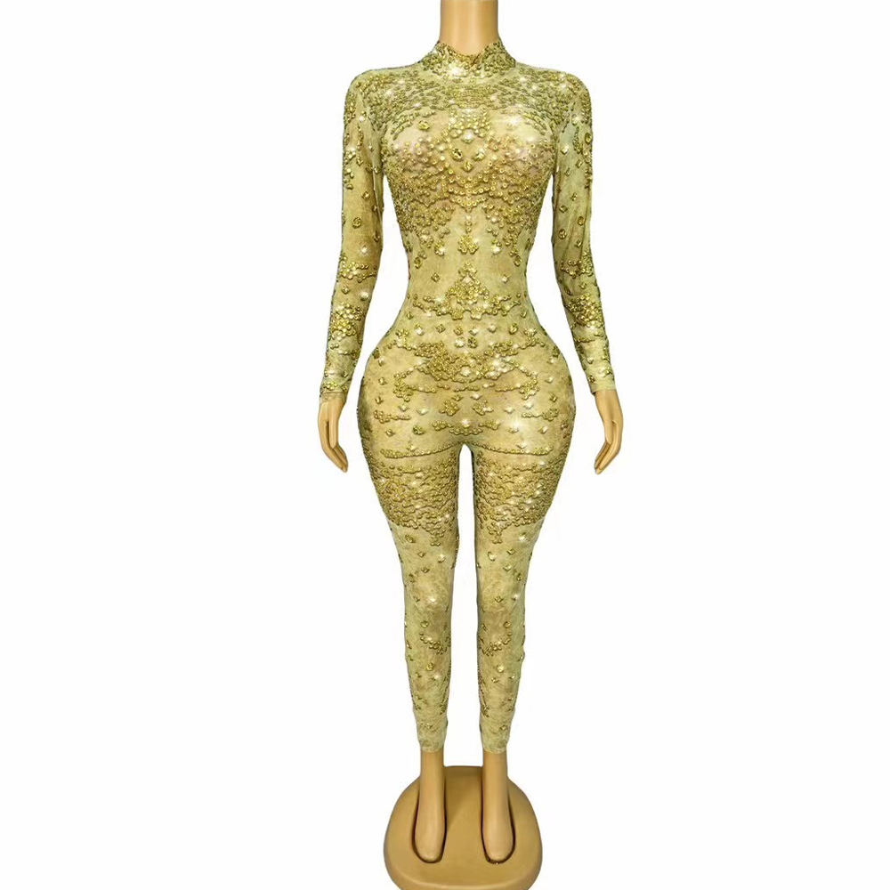 Sexy Stage Shining Gold Rhines - đánh giá và giá Women Fashion Photoshoot