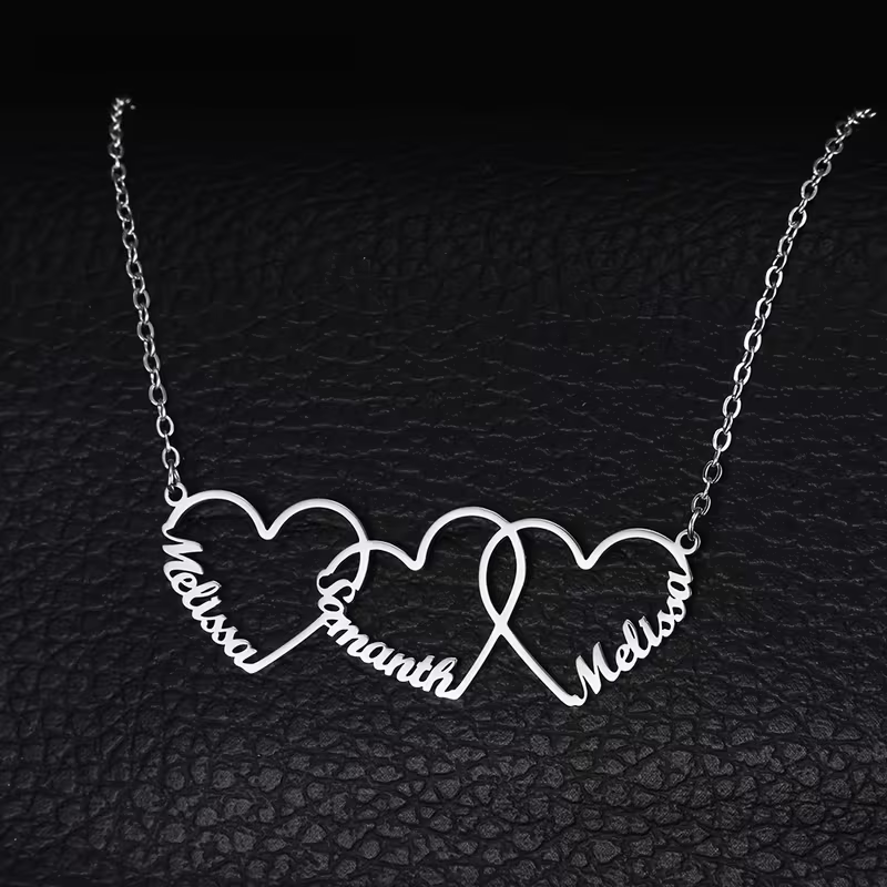 Custom Interlocking Heart Name - đánh giá và giá Women Fashion Names