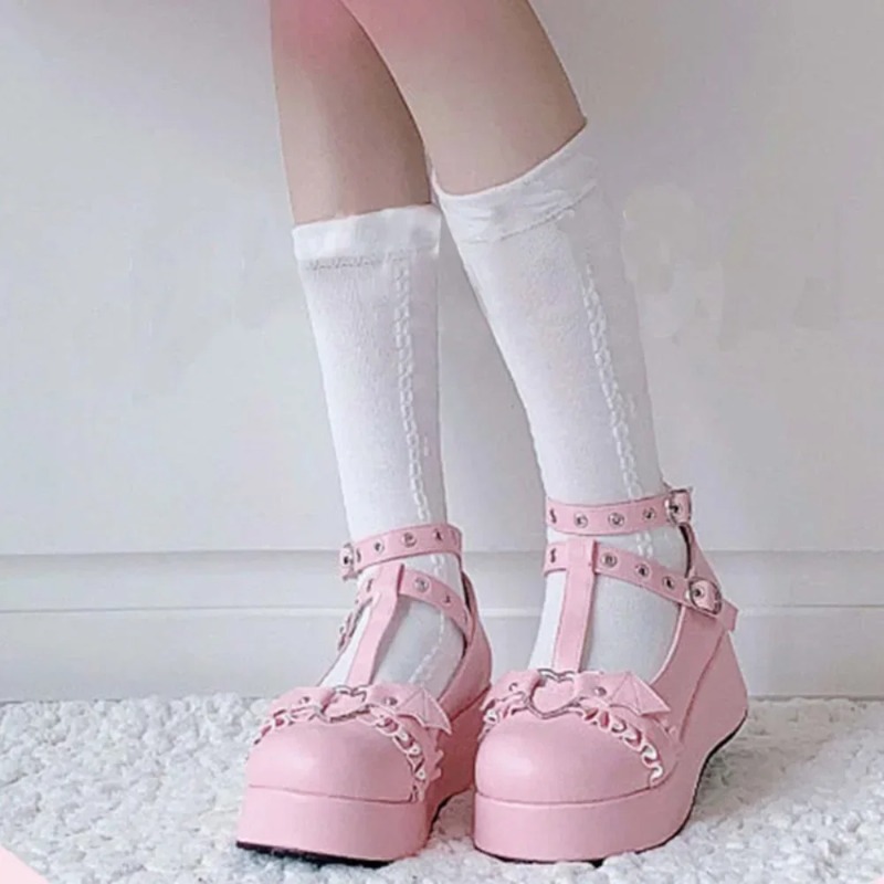 New Sweet Heart Buckle Wedges  - đánh giá và giá Women'S Fashion Shoes