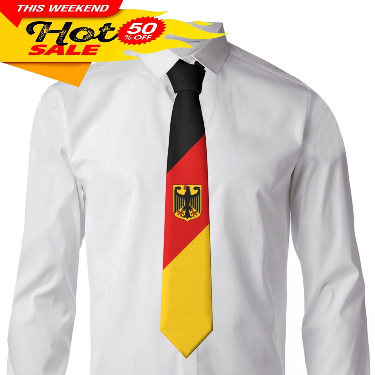 Germany Flag Tie Emblem Neckti - đánh giá và giá Women Fashion Necktie