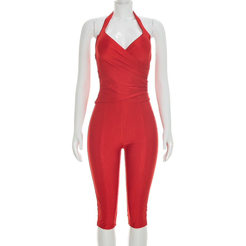 Slim 2 Piece Set Women Solid W - đánh giá và giá Lace Trim Cami