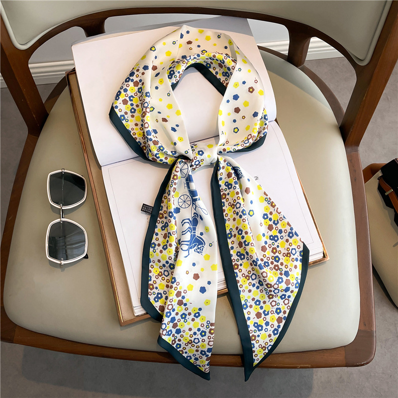 Fashion Print Long Silk Scarf  - đánh giá và giá Women Fashion Necktie