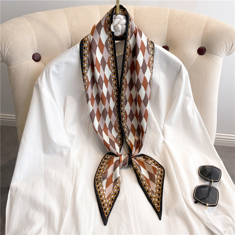 Fashion Print Long Silk Scarf  - đánh giá và giá Women Fashion Necktie