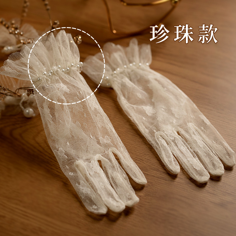 Gloves Vintage Lace Bow Short  - đánh giá và giá Women Fashion Photoshoot