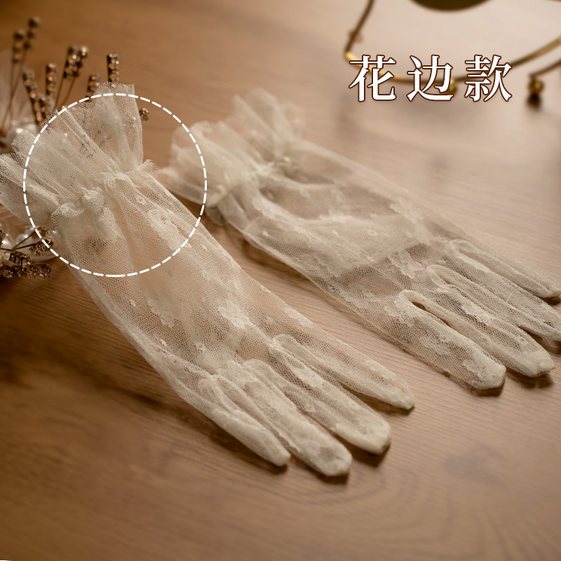 Gloves Vintage Lace Bow Short  - đánh giá và giá Women Fashion Photoshoot