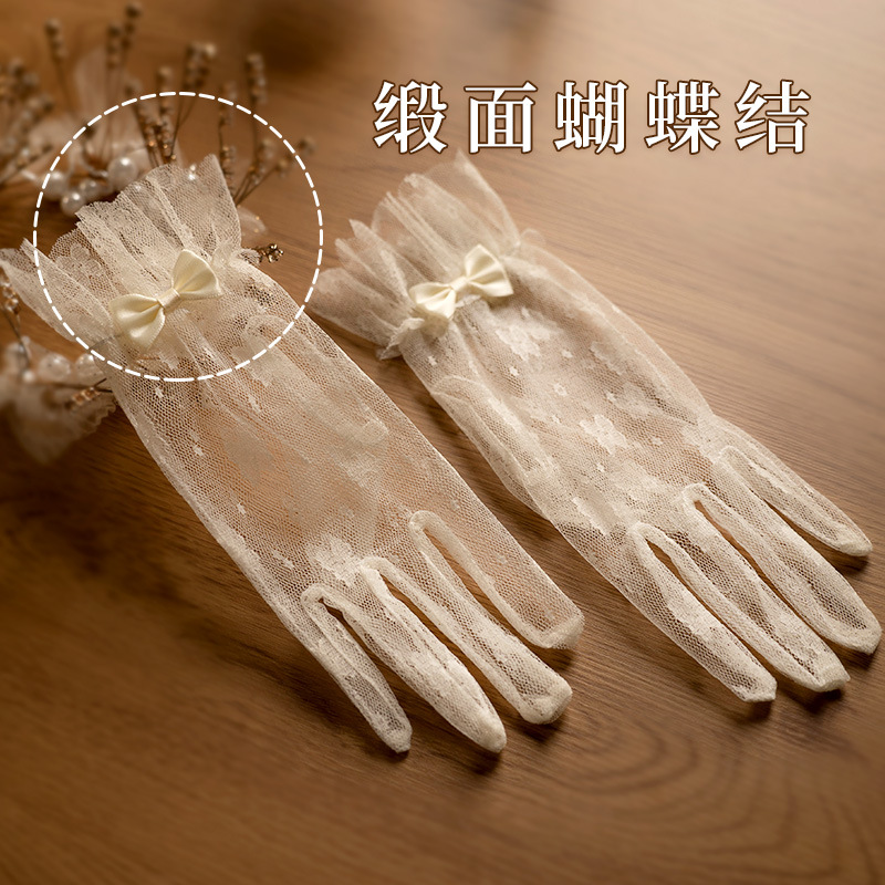 Gloves Vintage Lace Bow Short  - đánh giá và giá Women Fashion Photoshoot