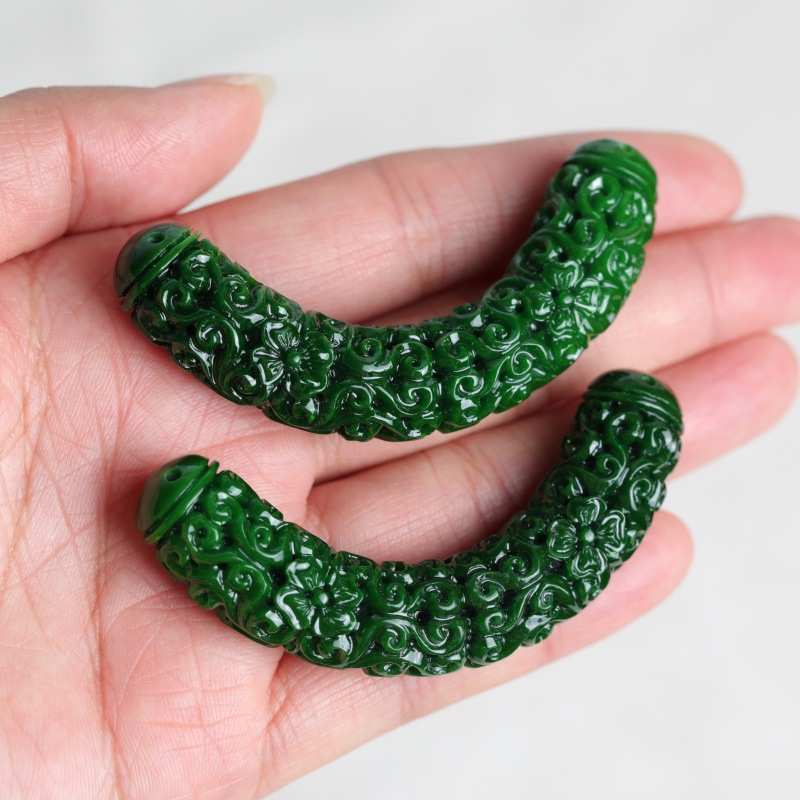 1pc Natural A Green Jade Drago - đánh giá và giá Women'S Fashion Jewellery