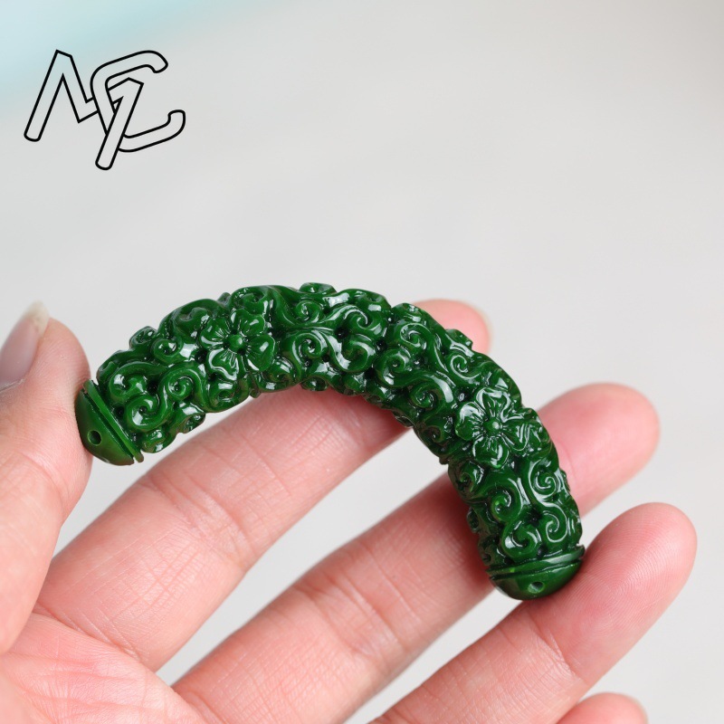 1pc Natural A Green Jade Drago - đánh giá và giá Women'S Fashion Jewellery