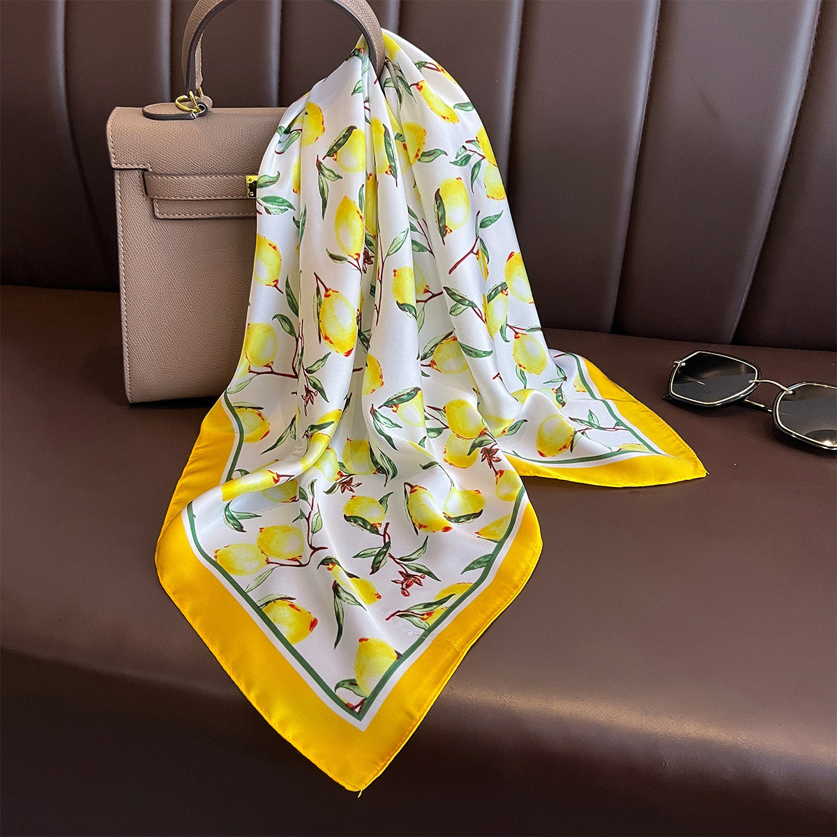 2025 New Yellow Lemon Print Sq - đánh giá và giá Women Fashion Necktie