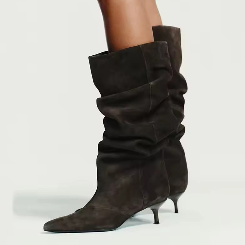 Liyke Runway Fashion Pleated S - đánh giá và giá Women'S Fashion Knee High Boots