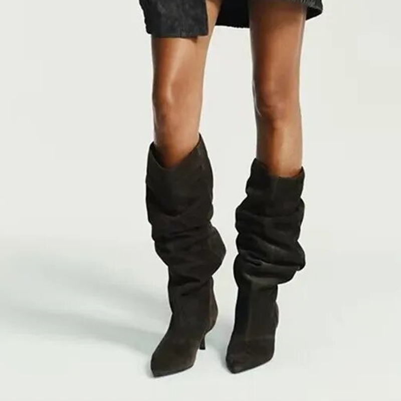 Liyke Runway Fashion Pleated S - đánh giá và giá Women'S Fashion Knee High Boots